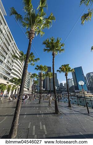 Stock Photo - Harbor promenade and financial district, docklands The Rocks, Sydney, New South Wales, Australia, Oceania. Fotosearch