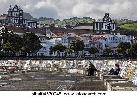 Harbour wall painted by sailors, harbor, marina, behind left Igreja de Nossa Senhora do Carmo, behind right Igreja Matriz, Horta, island Faial, Azores, Portugal, Europe View Large Photo Image Stock Photography - Harbour wall painted by sailors, harbor, marina, behind left Igreja de Nossa Senhora do Carmo, behind right Igreja Matriz, Horta, island Faial, Azores, Portugal, Europe. Fotosearch