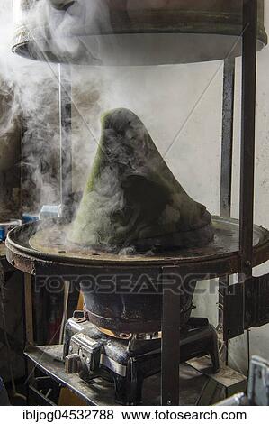 Stock Photo - Hat bodies in steam boiler, hatmaker workshop, Bad Aussee, Styria, Austria, Europe. Fotosearch