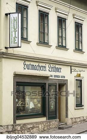 Stock Photo - Hatter, Hutmacherei Leithner, hatmaker workshop, Bad Aussee, Styria, Austria, Europe. Fotosearch