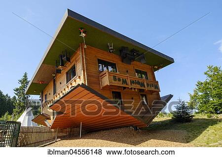 Stock Photo - Haus am Kopf at the Waldwipfelweg, Maibrunn near Sankt Englmar, Bavarian Forest, Lower Bavaria, Bavaria, Germany, Europe. Fotosearch
