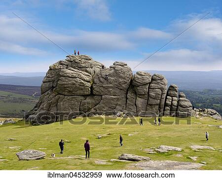 Stock Photo - Haytor Rocks, Ilsington, Dartmoor National Park, Devon, England, United Kingdom, Europe. Fotosearch