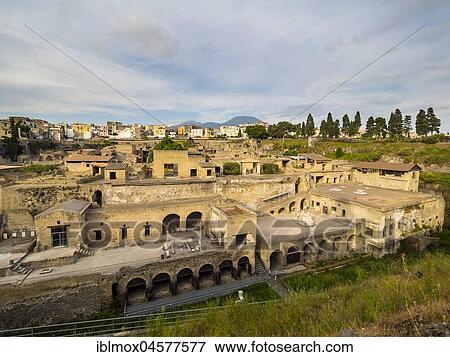 Stock Photo - Herculaneum, excavation site, Gulf of Naples, Campania, Italy, Europe. Fotosearch