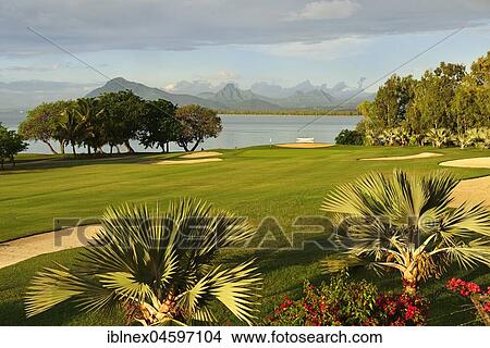 Picture - Heritage Golf Course, near Le Morne Brabant, Mauritius, Africa. Fotosearch