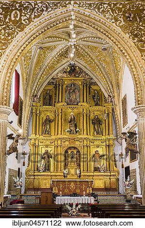 High Altar, Convento de Santa Chiara, Carmona, Province of Seville, Andalusia, Spain, Europe View Large Photo Image Stock Image - High Altar, Convento de Santa Chiara, Carmona, Province of Seville, Andalusia, Spain, Europe. Fotosearch