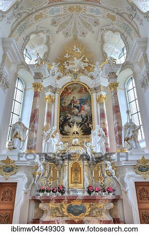 High altar, monastery church and parish church St. Markus, monastery Sießen, Bad Saulgau, Baden-Württemberg, Germany, Europe View Large Photo Image Stock Image - High altar, monastery church and parish church St. Markus, monastery Sießen, Bad Saulgau, Baden-Württemberg, Germany, Europe. Fotosearch