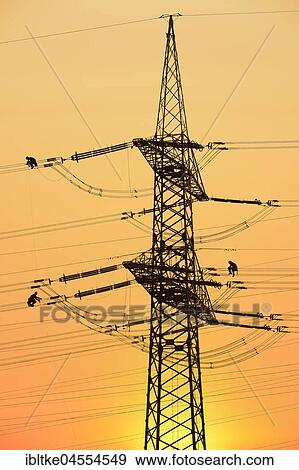 High-voltage engineers at work, Baden-Württemberg, Germany, Europe View Large Photo Image Stock Photo - High-voltage engineers at work, Baden-Württemberg, Germany, Europe. Fotosearch