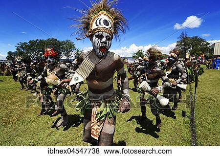 Highland tribes, Kereculture Group Simbu Pro, presening themselves at the annual Sing Sing of Goroka, Papua New Guinea, Oceania View Large Photo Image Stock Photo - Highland tribes, Kereculture Group Simbu Pro, presening themselves at the annual Sing Sing of Goroka, Papua New Guinea, Oceania. Fotosearch