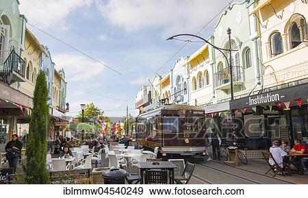 Historic centre with Tram, Cable Car Christchurch, Canterbury, South Island, New Zealand, Oceania View Large Photo Image Stock Photo - Historic centre with Tram, Cable Car Christchurch, Canterbury, South Island, New Zealand, Oceania. Fotosearch