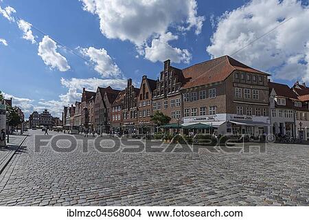 Historic gabled houses, Am Sande, Lüneburg, Lower Saxony, Germany, Europe View Large Photo Image Picture - Historic gabled houses, Am Sande, Lüneburg, Lower Saxony, Germany, Europe. Fotosearch
