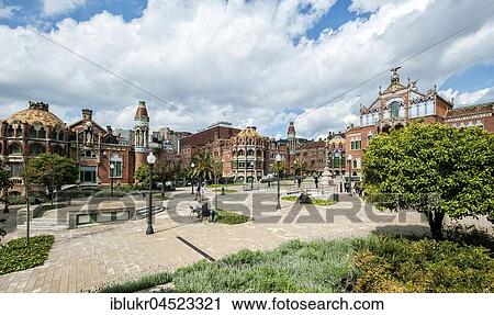 Historic hospital complex Hospital de Sant Pau, Barcelona, Spain View Large Photo Image Stock Image - Historic hospital complex Hospital de Sant Pau, Barcelona, Spain. Fotosearch