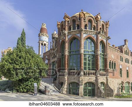 Hospital de la Santa Creu i Sant Pau by the architect Lluís Domènech i Montaner, Barcelona, Catalonia, Spain, Europe View Large Photo Image Stock Photo - Hospital de la Santa Creu i Sant Pau by the architect Lluís Domènech i Montaner, Barcelona, Catalonia, Spain, Europe. Fotosearch
