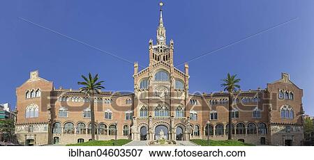 Hospital de la Santa Creu i Sant Pau by the architect Lluís Domènech i Montaner, Barcelona, Catalonia, Spain, Europe View Large Photo Image Stock Photo - Hospital de la Santa Creu i Sant Pau by the architect Lluís Domènech i Montaner, Barcelona, Catalonia, Spain, Europe. Fotosearch
