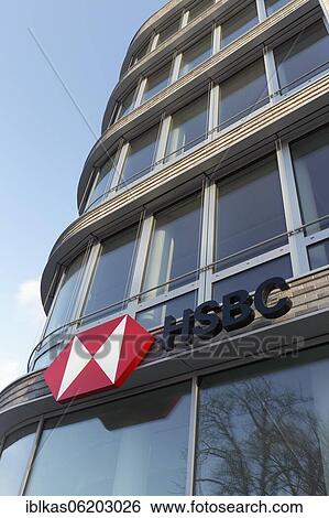 HSBC Bank, logo at the German headquarters, Düsseldorf, North Rhine-Westphalia, Germany, Europe View Large Photo Image Stock Photograph - HSBC Bank, logo at the German headquarters, Düsseldorf, North Rhine-Westphalia, Germany, Europe. Fotosearch