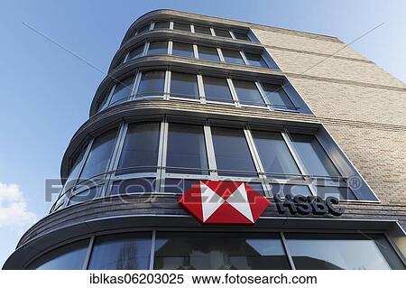 HSBC Bank, logo at the German headquarters, Düsseldorf, North Rhine-Westphalia, Germany, Europe View Large Photo Image Stock Photography - HSBC Bank, logo at the German headquarters, Düsseldorf, North Rhine-Westphalia, Germany, Europe. Fotosearch
