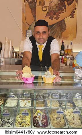 Ice cream seller, Cefalu, Sicily, Italy, Europe View Large Photo Image Stock Photo - Ice cream seller, Cefalu, Sicily, Italy, Europe. Fotosearch