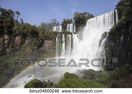 Iguazu Waterfalls with Rainbow, Foz do Iguaçu, Iguazú National Park, Puerto Iguacu, Argentina, South America View Large Photo Image Stock Photograph - Iguazu Waterfalls with Rainbow, Foz do Iguaçu, Iguazú National Park, Puerto Iguacu, Argentina, South America. Fotosearch