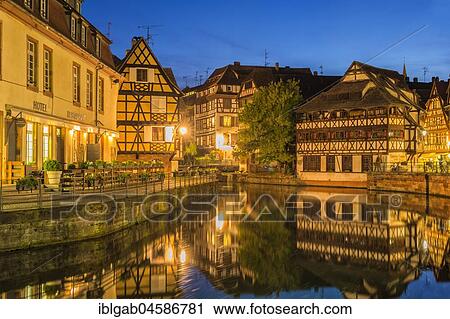 ILL canal at twilight, Strasbourg, Alsace, Bas-Rhin Department, France, Europe View Large Photo Image Stock Image - ILL canal at twilight, Strasbourg, Alsace, Bas-Rhin Department, France, Europe. Fotosearch