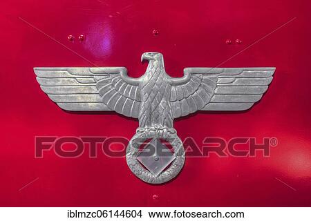 Imperial eagle on a locomotive of the 1930s of the German Reichsbahn, the swastika was removed, DB Museum, Nuremberg, Middle Franconia, Bavaria, Germany, Europe View Large Photo Image Picture - Imperial eagle on a locomotive of the 1930s of the German Reichsbahn, the swastika was removed, DB Museum, Nuremberg, Middle Franconia, Bavaria, Germany, Europe. Fotosearch