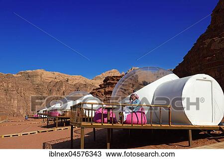 Inflatable Hotel cubes with view at the stars, Night Luxury Camp, Wadi Rum, Jordan, Asia View Large Photo Image Stock Image - Inflatable Hotel cubes with view at the stars, Night Luxury Camp, Wadi Rum, Jordan, Asia. Fotosearch