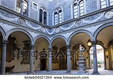 Inner courtyard of the Palazzo Medici Riccardi, Florence, Tuscany, Italy, Europe View Large Photo Image Picture - Inner courtyard of the Palazzo Medici Riccardi, Florence, Tuscany, Italy, Europe. Fotosearch