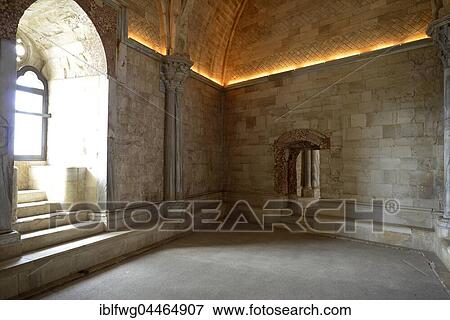 Interior of Castel del Monte, UNESCO World Heritage Site, Apulia, Italy, Europe View Large Photo Image Stock Photo - Interior of Castel del Monte, UNESCO World Heritage Site, Apulia, Italy, Europe. Fotosearch