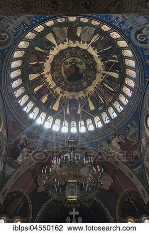 Stock Image - Interior of Sibiu Orthodox Cathedral, Romania, Europe. Fotosearch