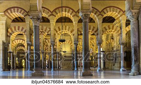 Interior of the mosque, Mezquita, Cathedral, Mezquita-Catedral de Córdoba, Cordoba, UNESCO World Heritage Site, Andalusia, Spain, Europe View Large Photo Image Picture - Interior of the mosque, Mezquita, Cathedral, Mezquita-Catedral de Córdoba, Cordoba, UNESCO World Heritage Site, Andalusia, Spain, Europe. Fotosearch