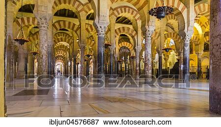 Interior of the mosque, Mezquita, Cathedral, Mezquita-Catedral de Córdoba, Cordoba, UNESCO World Heritage Site, Andalusia, Spain, Europe View Large Photo Image Stock Photo - Interior of the mosque, Mezquita, Cathedral, Mezquita-Catedral de Córdoba, Cordoba, UNESCO World Heritage Site, Andalusia, Spain, Europe. Fotosearch