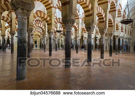 Interior of the mosque, Mezquita, Cathedral, Mezquita-Catedral de Córdoba, Cordoba, UNESCO World Heritage Site, Andalusia, Spain, Europe View Large Photo Image Stock Photo - Interior of the mosque, Mezquita, Cathedral, Mezquita-Catedral de Córdoba, Cordoba, UNESCO World Heritage Site, Andalusia, Spain, Europe. Fotosearch