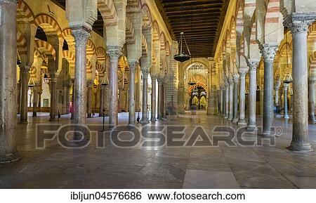 Interior of the mosque, Mezquita, Cathedral, Mezquita-Catedral de Córdoba, Cordoba, UNESCO World Heritage Site, Andalusia, Spain, Europe View Large Photo Image Stock Photograph - Interior of the mosque, Mezquita, Cathedral, Mezquita-Catedral de Córdoba, Cordoba, UNESCO World Heritage Site, Andalusia, Spain, Europe. Fotosearch