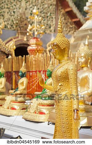Jade Buddha statues, Wat Phrathat Doi Suthep, Chiang Mai, Thailand, Asia View Large Photo Image Stock Photo - Jade Buddha statues, Wat Phrathat Doi Suthep, Chiang Mai, Thailand, Asia. Fotosearch