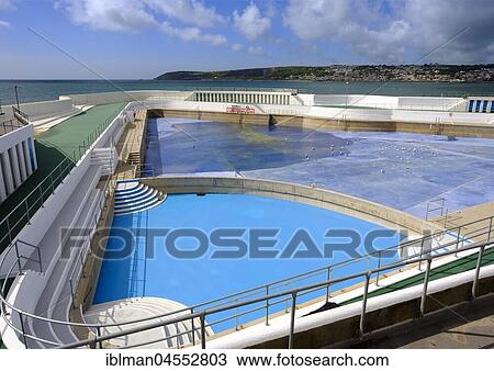 Stock Image - Jubilee Pool, Penzance, Cornwall, England, United Kingdom, Europe. Fotosearch