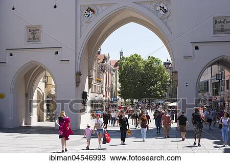 Stock Image - Karls gate, Karlsplatz, historic centre, Munich, Upper Bavaria, Bavaria, Germany, Europe. Fotosearch