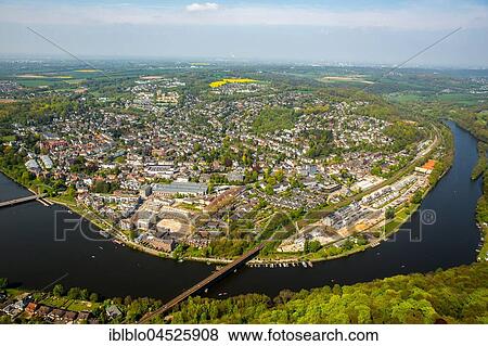Kettwiger Peninsula, Kettwiger Ruhrbogen, Kettwig, Essen, Ruhr area, North Rhine-Westphalia, Germany, Europe View Large Photo Image Stock Photo - Kettwiger Peninsula, Kettwiger Ruhrbogen, Kettwig, Essen, Ruhr area, North Rhine-Westphalia, Germany, Europe. Fotosearch