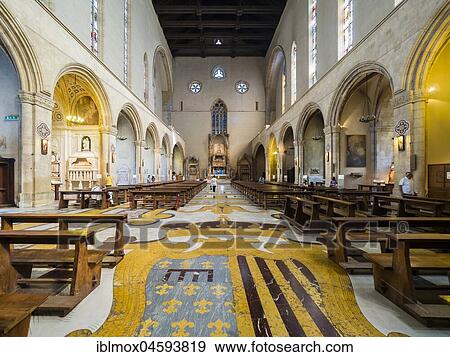Stock Photo - Kirchenschiff, Kirche Church of Jesus the Redeemer and Saint Ludovico d' Angiò, Neapel, Kampanien, Italien. Fotosearch