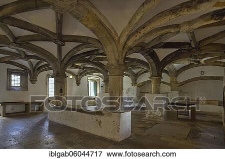 Stock Photo - Kitchen, Castle and Convent of the Order of Christ, Tomar, Santarem district, Portugal, Europe. Fotosearch