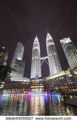 KLCC Lake Symphony Water Fountain Show, Kuala Lumpur, Malaysia, Asia View Large Photo Image Stock Photo - KLCC Lake Symphony Water Fountain Show, Kuala Lumpur, Malaysia, Asia. Fotosearch