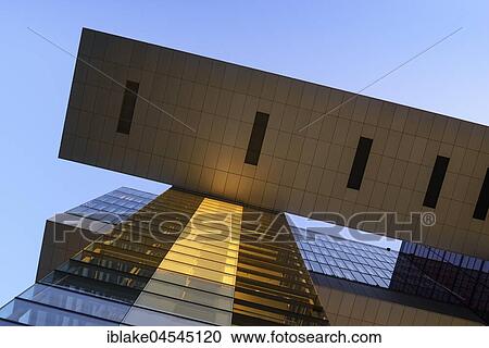 Kranhaus from below, evening light, Rheinauhafen, Cologne, North Rhine-Westphalia, Germany, Europe View Large Photo Image Stock Image - Kranhaus from below, evening light, Rheinauhafen, Cologne, North Rhine-Westphalia, Germany, Europe. Fotosearch