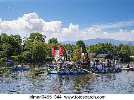 Lake procession on Corpus Christi, Corpus Christi procession, Staffelsee, Seehausen am Staffelsee, The Blue Land, Upper Bavaria, Bavaria, Germany, Europe View Large Photo Image Picture - Lake procession on Corpus Christi, Corpus Christi procession, Staffelsee, Seehausen am Staffelsee, The Blue Land, Upper Bavaria, Bavaria, Germany, Europe. Fotosearch