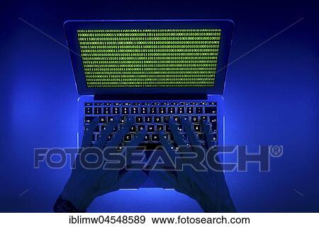 Laptop, symbolic image, cybercrime, computer crime, computer hacker, data security View Large Photo Image Stock Photo - Laptop, symbolic image, cybercrime, computer crime, computer hacker, data security. Fotosearch