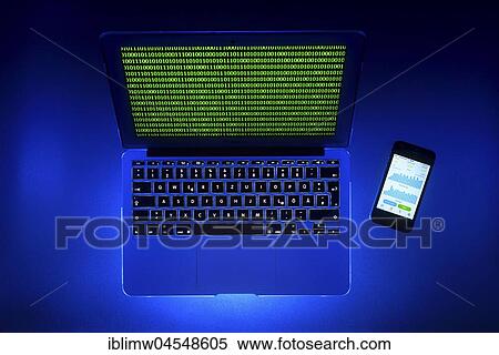 Laptop, symbolic image, cybercrime, computer Crime, computer hacker, data security, connection speed on smartphone View Large Photo Image Stock Photography - Laptop, symbolic image, cybercrime, computer Crime, computer hacker, data security, connection speed on smartphone. Fotosearch