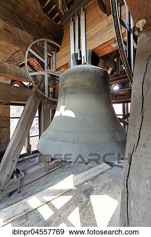 Large bell in the south tower, bell tower, church of St. Sebaldus, pillar basilica, Nuremberg, Middle Franconia, Franconia, Bavaria, Germany, Europe View Large Photo Image Stock Photo - Large bell in the south tower, bell tower, church of St. Sebaldus, pillar basilica, Nuremberg, Middle Franconia, Franconia, Bavaria, Germany, Europe. Fotosearch