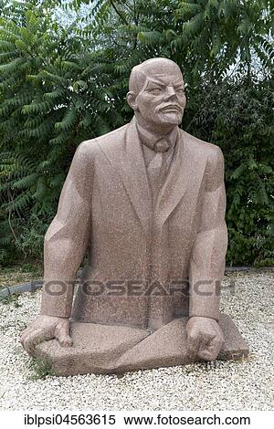 Stock Photography - Lenin Statue, Statue Park, Szoborpark, Budapest, Hungary, Europe. Fotosearch