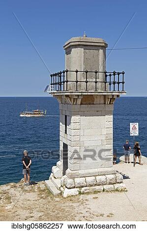 Lighthouse near old town, Rovinj, Istria, Croatia, Europe View Large Photo Image Stock Photo - Lighthouse near old town, Rovinj, Istria, Croatia, Europe. Fotosearch