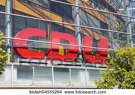 Logo, Federal Office of the CDU, Konrad-Adenauer-Haus, Berlin, Germany, Europe View Large Photo Image Picture - Logo, Federal Office of the CDU, Konrad-Adenauer-Haus, Berlin, Germany, Europe. Fotosearch