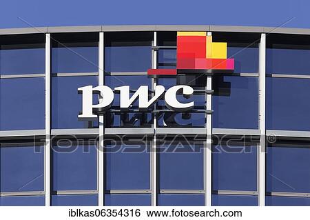 Stock Photograph - Logo of the auditing company PricewaterhouseCoopers, PWC, at the Düsseldorf branch, North Rhine-Westphalia, Germany, Europe. Fotosearch