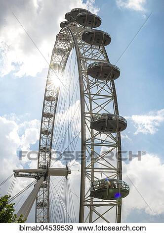 Stock Photo - London Eye, partial view, London, England, Great Britain. Fotosearch