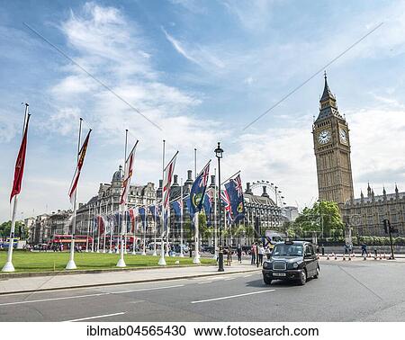 London taxi, behind Big Ben with Westminster Palace, London, England, Great Britain View Large Photo Image Stock Image - London taxi, behind Big Ben with Westminster Palace, London, England, Great Britain. Fotosearch