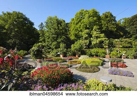 Lower garden, Botanical Garden Augsburg, Swabia, Bavaria, Germany, Europe View Large Photo Image Picture - Lower garden, Botanical Garden Augsburg, Swabia, Bavaria, Germany, Europe. Fotosearch